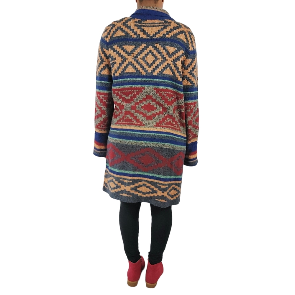 Colorful Geometric Women's Cardigan - Picture 4 of 10